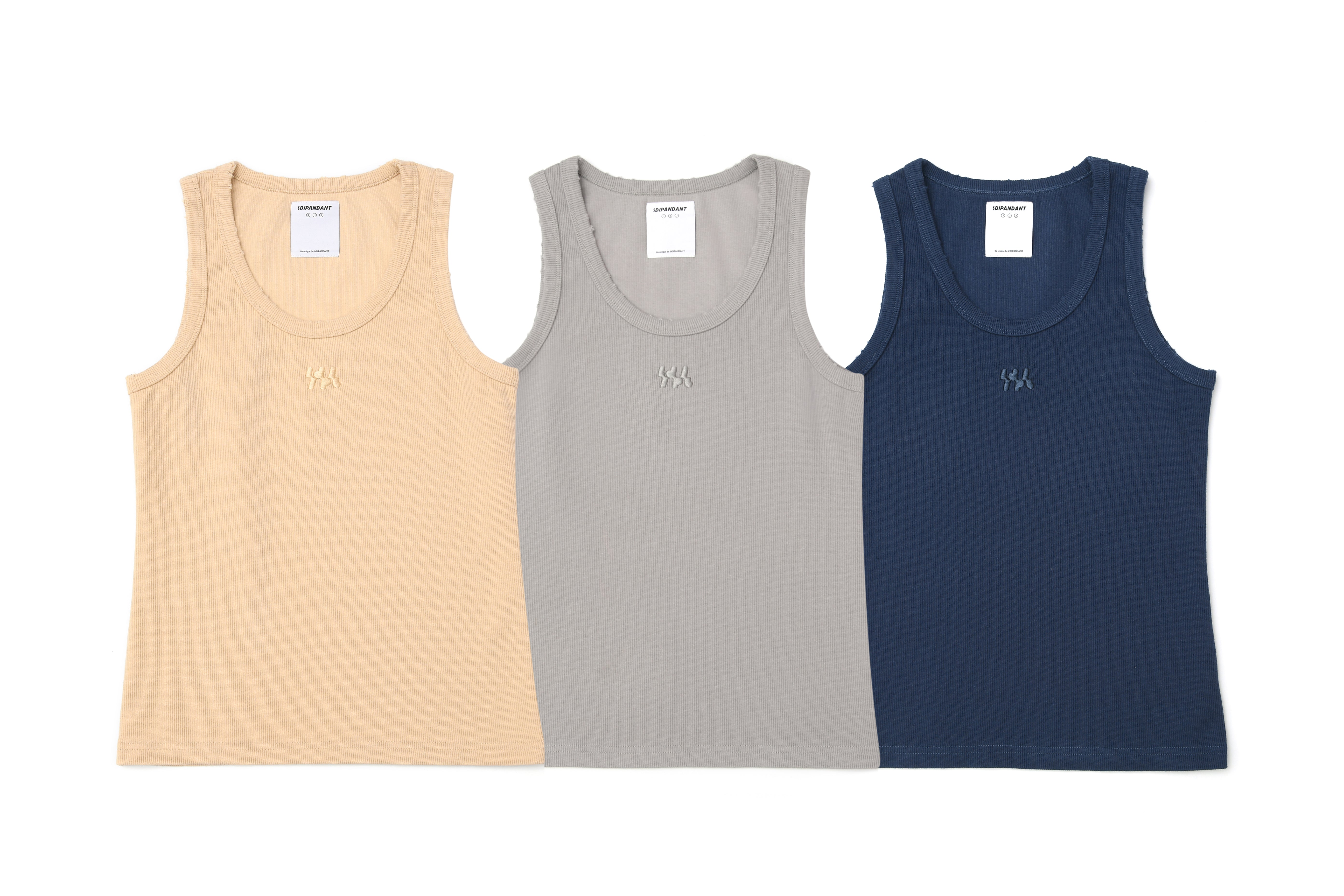 Tonal Logo Graphic Ripped Tank Top