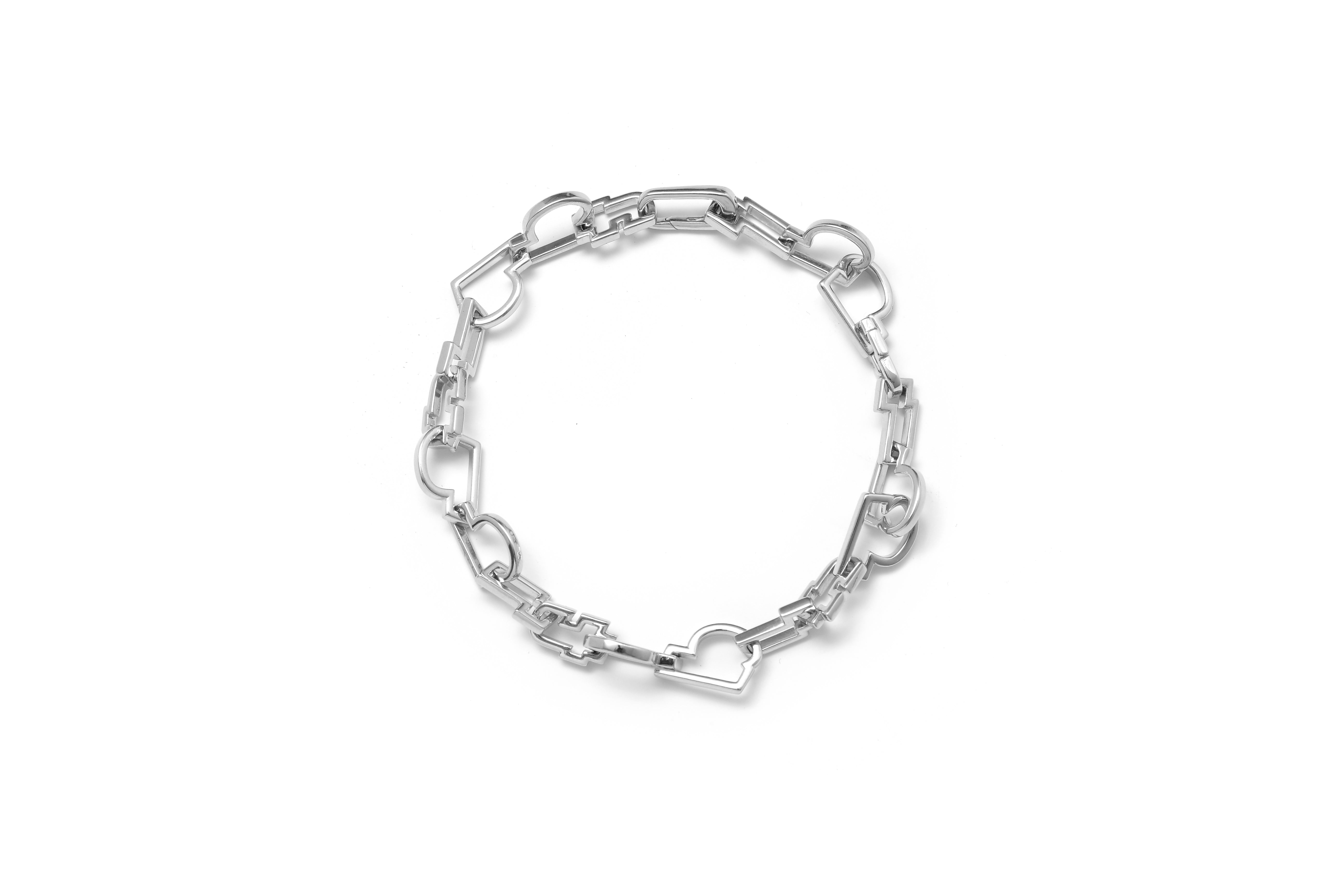 *Pre-order* Openwork Logo Graphic Link 925 Sterling Silver Bracelet