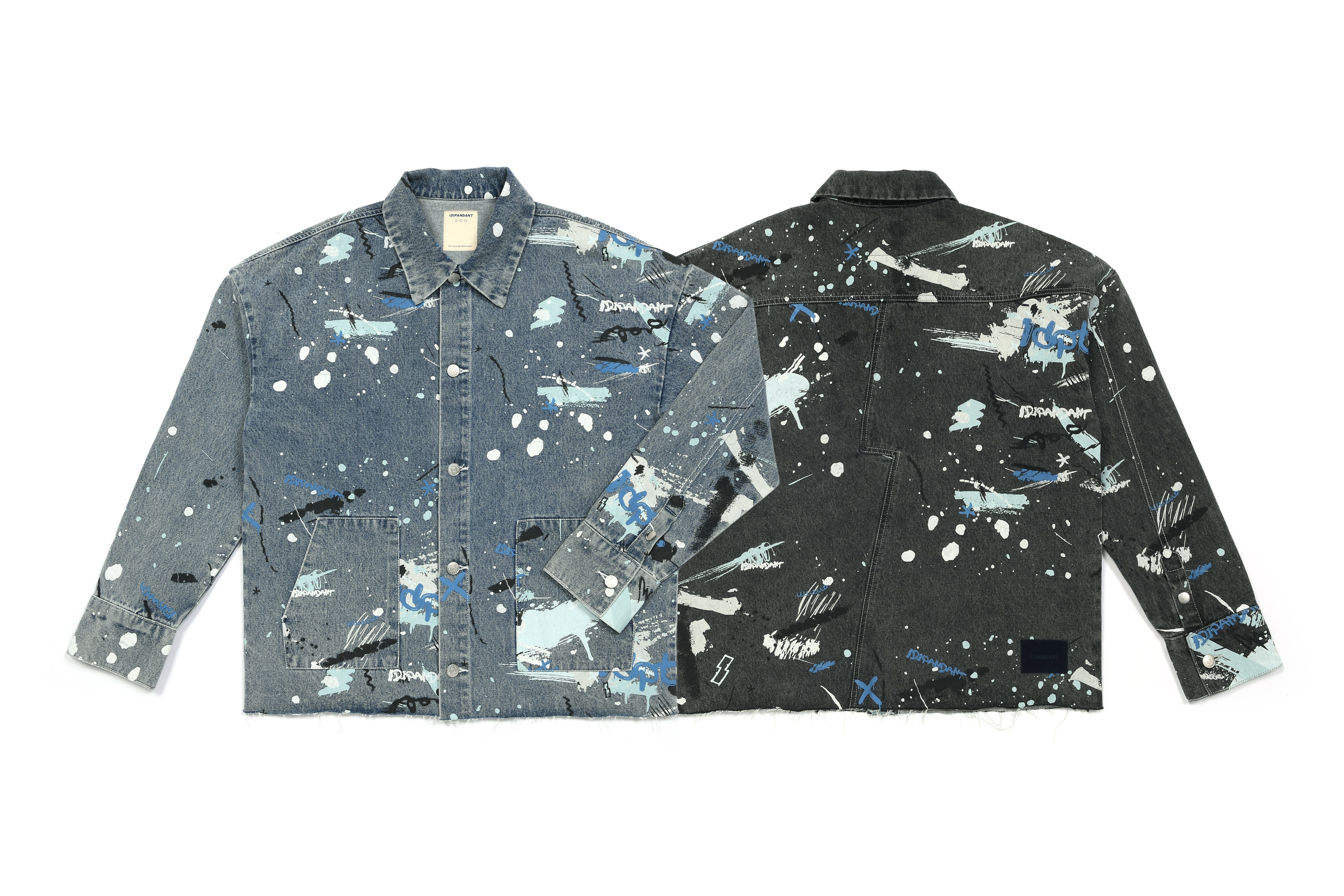 *Pre-order* All Over Logo Graphic Denim Shirt Jacket