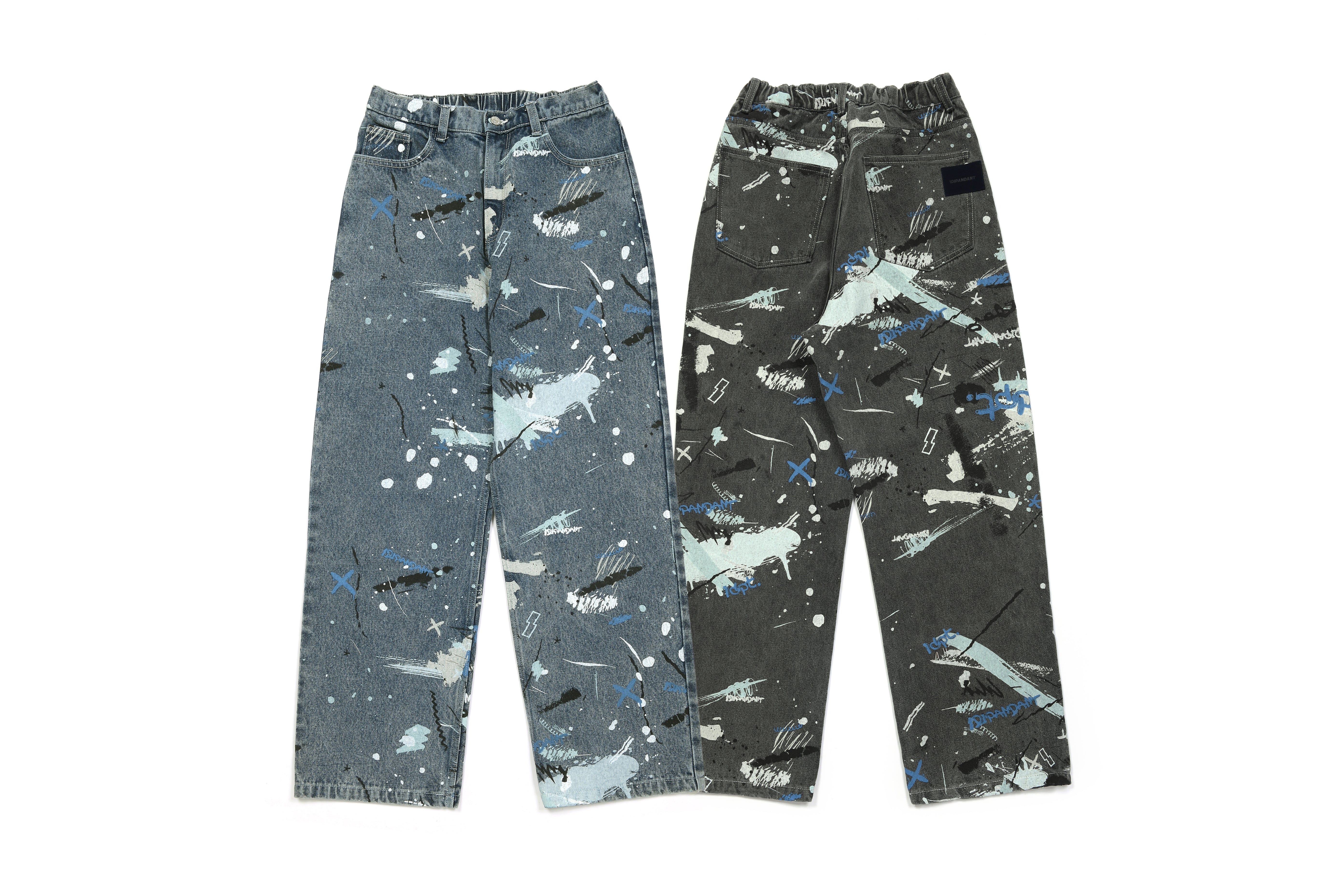 *Pre-order* All Over Logo Graphic Denim Jeans