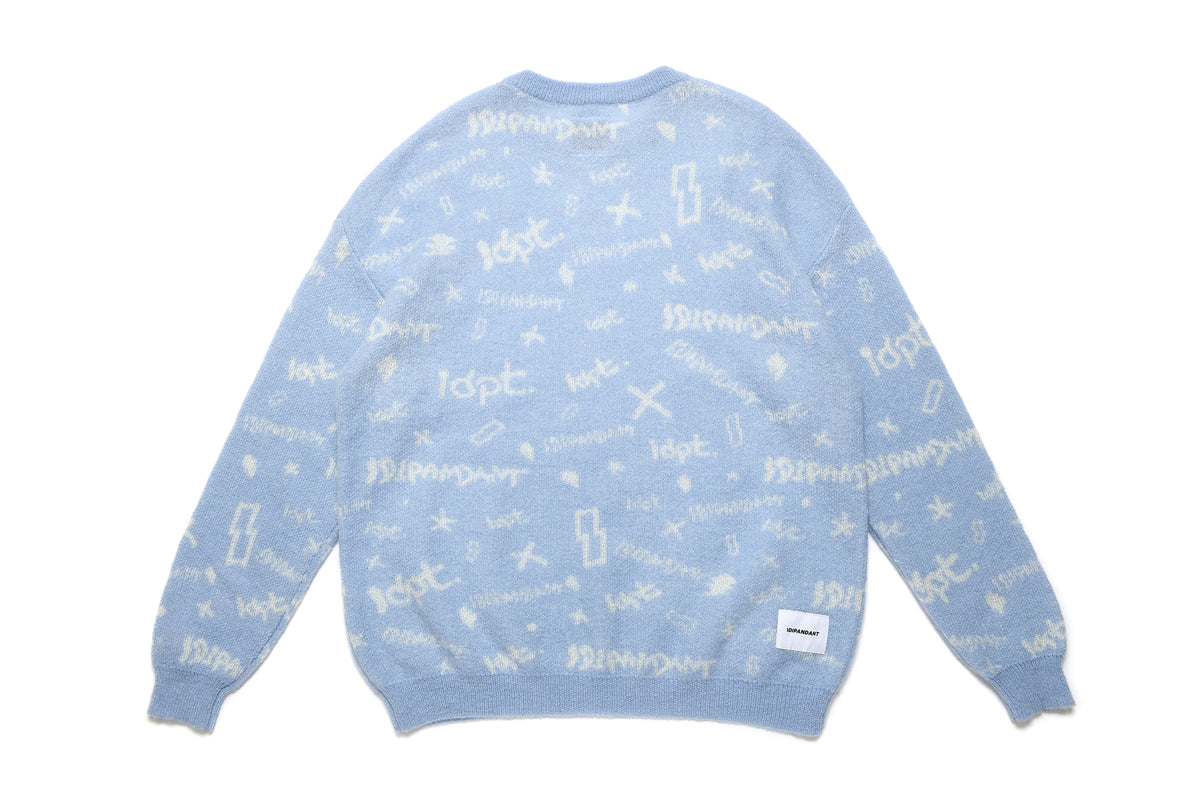 All Over Logo Graphic Mohair Sweater – Indipandant