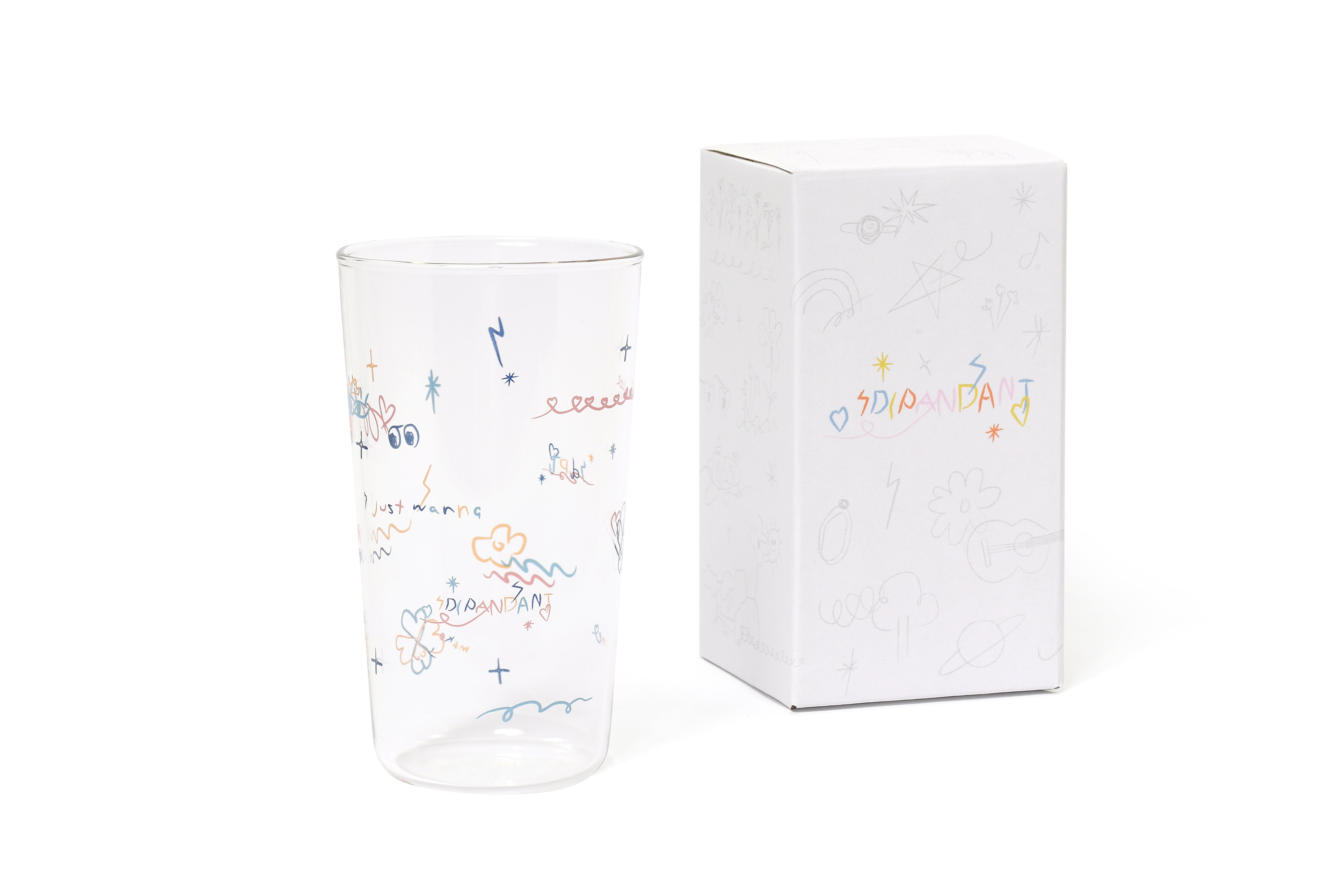 Logo Graphic Glass Cup