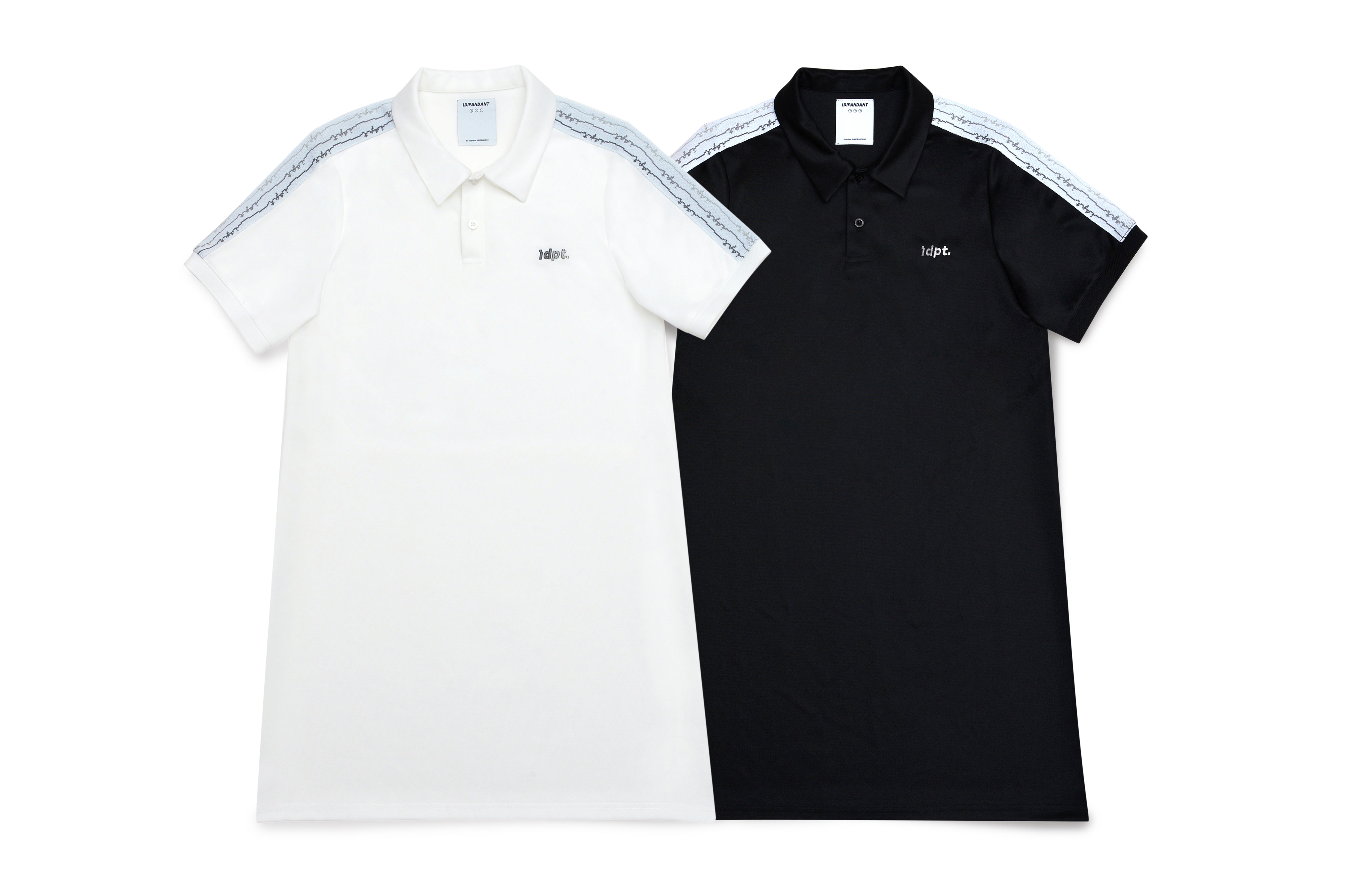 Logo Graphic Jacquard Tape Polo Dress