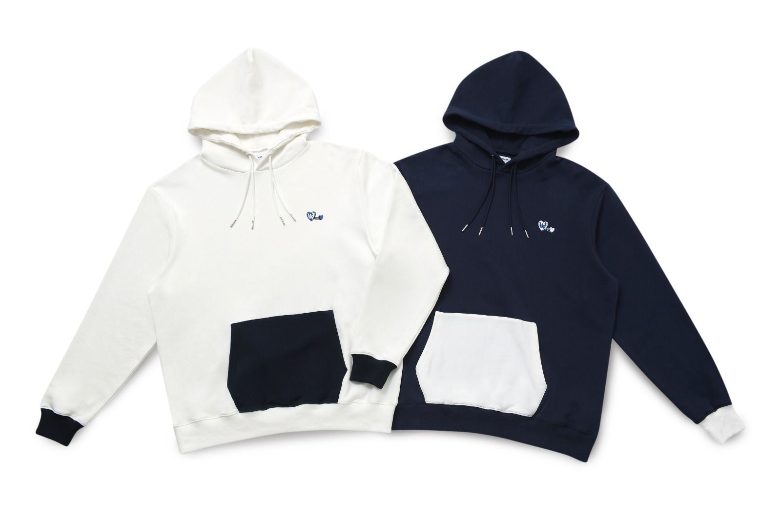 Two Tone Logo Graphic Embroidered Hoodie
