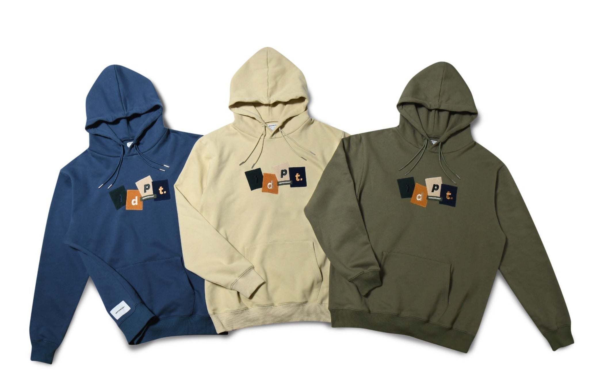 Logo Embroidered Velvet Patch Hoodie